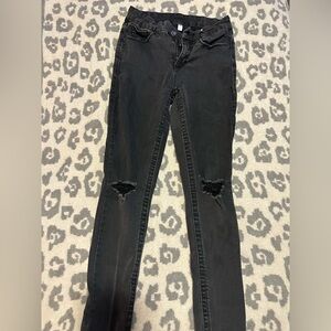 Seven brand black distressed jeans